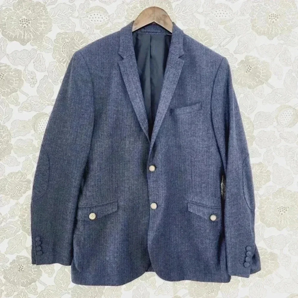 Ben Sherman Wool Blend Men's Blazer Blue‎ Size L
